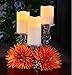 Flameless Battery Operated LED Flickering Light Candle with Remote. Set of 3 Pillar Shaped Candles. Create Your New Environment Now.