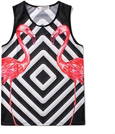 YLM1991 Mens Graphic Tank Top T-Shirt 3D Digital Printed Sleeveless Vest for Gym Sports M-XXL