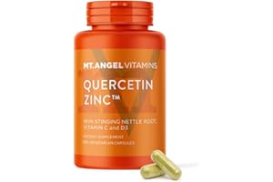 Mt. Angel Vitamins - Zinc Quercetin with Bromelain Supplement – Immune Support & Respiratory Health - Quercetin 500mg Capsules | Zinc 50mg | Vitamin C Capsules | Immune Booster for Adults - 300ct.
