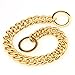 Dogs Plated Gold Stainless Steel Curb Cuban Link Chain Necklace 12