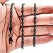 FIBO STEEL 4mm Stainless Steel Rope Chain Necklace for Men 26 inches Black-tone