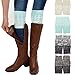 DEESEE(TM) 1 Pair Women Crochet Knitted Stocking ButtonBoot Leg Cuffs Trim Socks