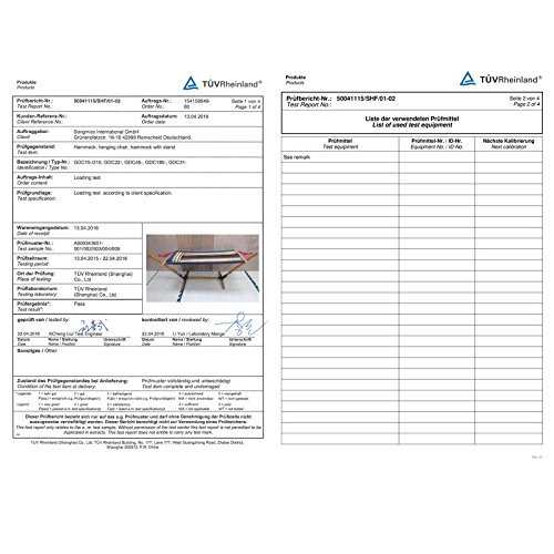 Songmics Hängematte Mehrpersonen 210 x 150 cm, Belastbarkeit bis 300 kg GDC210 – Bild 3