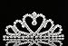 Lovelyshop Mini Heart Rhinestone Tiara for Wedding Bride Prom Birthday Pegeant Prinecess Party-1 Pack