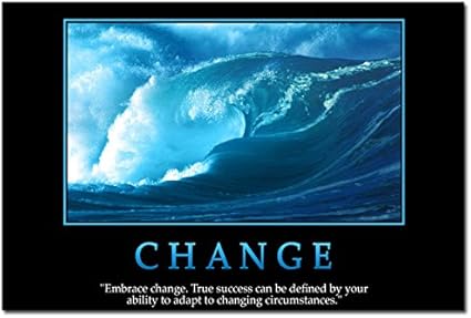 Amazon Com 13x20inch Change Inspirational Quotes Art Silk