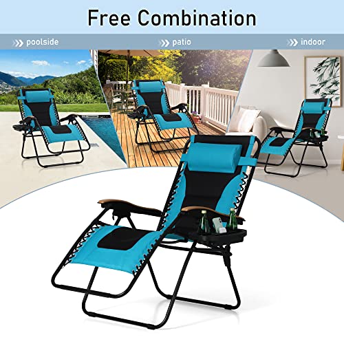 PHI VILLA Oversize XL Padded Zero Gravity Lounge Chair Family Lovers