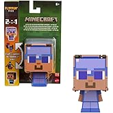 Mattel Minecraft Flippin’ Figs Figures with 2-in-1 Fidget Play, 3.75-inch Scale Toy with Large Head & Pixelated Design (Chara