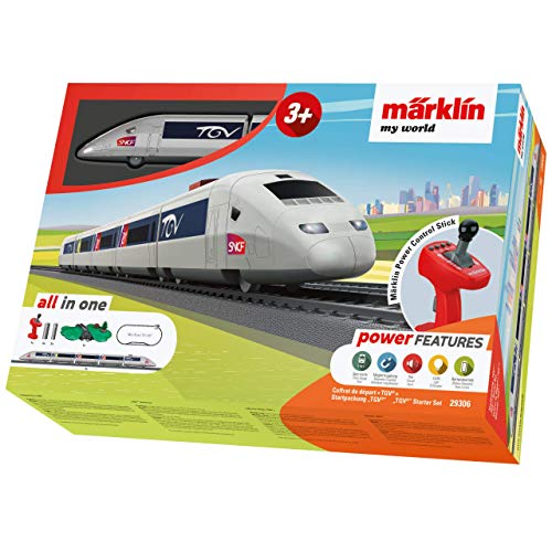 Märklin 29306 my world ‐ Startpackung TGV, Modelleisenbahn für Kinder ab 3 Jahre, Licht-und Soundeffekte, 5-teiliger Zug…