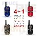 Walkie Talkies for Kids – Set of 2 Long-Range 22 Channel Portable Radios w/Built-in Flashlight, LCD Screen & 8 Interchangeable Theme Plates – Play Police, Spy, Fireman & Army Soldier