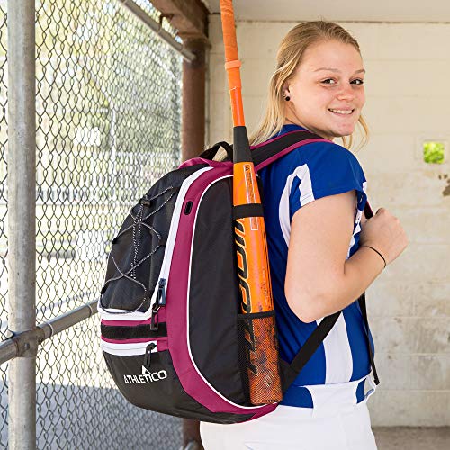 Athletico Baseball Bat Bag Backpack for Baseball, TBall & Softball