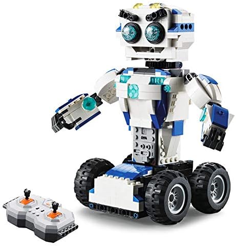 LXWM RC Robot Bricks 2in1 Technic RC Remote Control Deformation Transforming Robot Electric Construction Block Building Block Set Remote Control Model 606 pcs