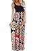 OURS Womens Summer Contrast Sleeveless Tank Top Floral Print Maxi Dress (As Pattern2, M)