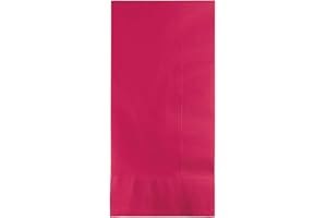 Creative Converting 67177B Touch of Color 2-Ply Dinner Napkins, 7.5" x 4.25", Hot Magenta, 50ct