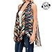 BASICO Women's Floral Print Kimono Cardigan Loose Open Front Lightweight Chiffon Vest Cardigan Cover up