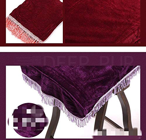 Yobeyi Gold Velvet Guzheng Dust Cover Piano Cover Guzheng Famous Musical Instrument Accessories (purple) - Thumbnail 5