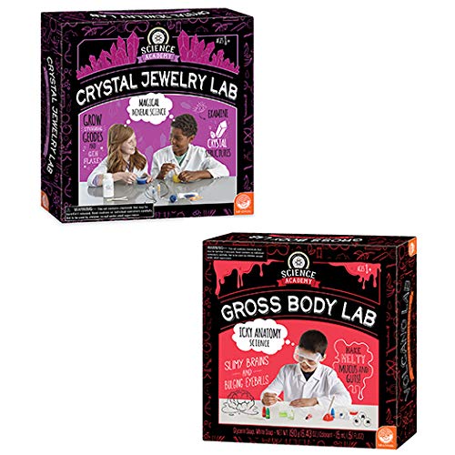 MindWare Science Academy Curious Kits (Crystal and Gross Body Labs) - Chemistry Kits for Kids