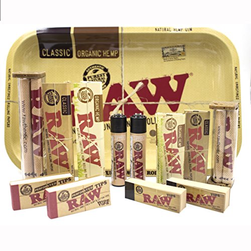 Bundle - 13 Items - RAW Rolling Paper R.y.o (Roll Your Own) Cigarette Kit