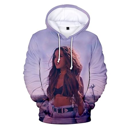 LBZD Fashion 3D Hoodies Printed Funny Ariana Singer Grande Hoodie Pullover Graphic Sweatshirts Hooded with Big Pockets