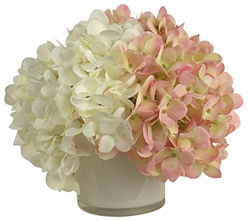 Artificial Flowers Rg Style Silk Hydrangeas In Decorative Vase