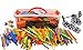 Playlearn Large 800 Piece Straws Builders Construction Building Toy with Wheels - Giant Pack with Special Colored Connectors