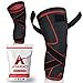 ATHLEDICT Knee Brace Compression Sleeve with Strap for Best Support & Pain Relief for Meniscus Tear, Arthritis, Running, Basketball, MCL, Jogging, Post Surgery Recovery for Men & Women, L
