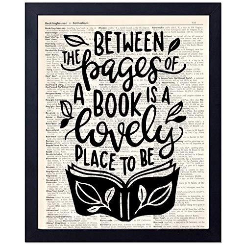 akeke Literary Book Lover Quotes Vintage Dictionary Wall Art Print Decor Gift for Book Lover 8x10 Unframed - Thumbnail 3