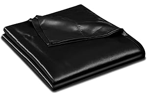 Ersmak Satin Flat Sheet Only, Single Flat Sheet Queen, Luxury & Ultra Soft Silky Bedding Top Sheet for Queen Mattress - Black