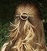 FDesigner Vintage Circle Round Hair Clips Geometric Decorative Hoop Hair Accessories Jewelry for Women and Girls (Gold)