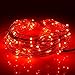 Anxus Solar String Lights, 100 LEDs Red Starry String Lights, Copper Wire Solar Lights Ambiance Lighting for Outdoor, Gardens, Homes, Dancing, Christmas Party (2 Pack)