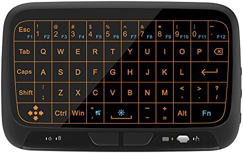 WISEWO Backlight 2.4GHz Mini Wireless Keyboard and Touchpad Mouse Combos, Rechargeable Remote Control for Android TV Box, HTPC, IPTV, PC, PS3 ,Xbox 360, Raspberry Pi 3,NVIDIA SHIELD TV
