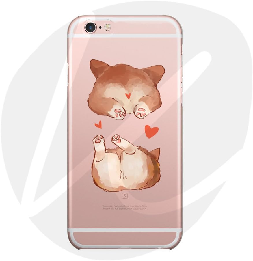 Sleeping bear)iPhone 7 Plus/iPhone 8 Plus Case Cover,Lovely Pet Cute Animal Cartoon Little Dog phone Case,Slim,Shock-Absorption Bumper,Anti-Scratch TPU Cover,with Lanyard-Welsh Corgi Pembroke-02