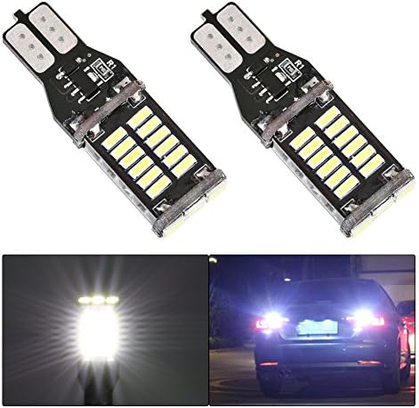 Melcan 1000 lumens Extremely Bright Error Free 921 912 W16W LED Bulb High Power 4014 30-SMD LED Bulbs For Backup Reverse Lights Lamps Replacement Xenon White