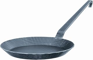 RÖSLE Bratpfanne Schmiedeeisern Serie 1888, Hochwertige schmiedeeiserne Bratpfanne mit hohem Rand für knusprige Bratkatoffeln und kurzgebratenes Fleisch, Grill- und Induktionsgeeignet, 28 cm