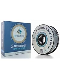 3D Solutech filamento PLA para impresora 3D, gris real; filamento de 1,75 mm; precisión dimensional, +   0,03 mm, 2,2 lb, 1 kg, 100  plástico de EE.UU.