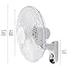VIVOSUN 16 inch Wall Mount Oscillating Fan W/80 Degree Oscillation, 3 Speed Settings, Adjustable Tilt, Quiet Operation (ETL Certified, White)
