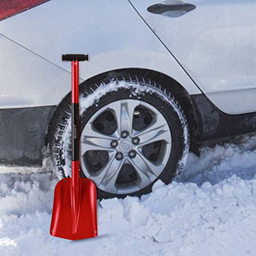 REDCAMP Aluminum Lightweight Snow Shovel for Car Emergency, 21"32