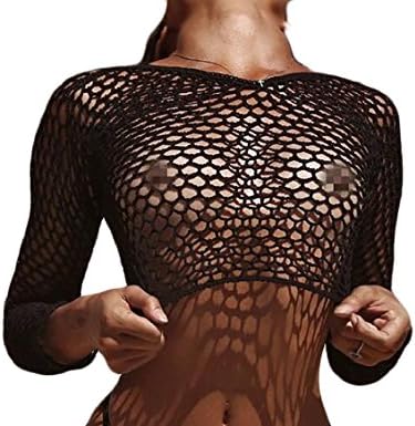Jmwss QD Women Bikini Fishnet Knitted Swimsuit Tops+Skirts Suit Beach Swimwear Cover up 2 S