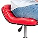 RTJ 300 lbs Capacity Pneumatic Mechanic Roller Seat Adjustable Rolling Stool, Red