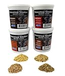 Oak, Cherry, Hickory, and Alder Wood Smoking Chips- Wood Smoker Chips Value Pack- Set of 4 Resealable Pints
