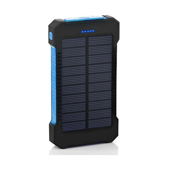 squarex Solar-Powerbank-Kit für Samsung S8/Xiaomi, Inkl. LED-Leuchte & zwei USB-Ports