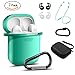 Compatible Airpods Accessories – Derhom Waterproof Silicone Hang Case Cover Anti-Lost Strap, Ear Hooks, Keychain, Headphone Accessories Storage Travel Bag Compatible Airpods(Mint Green)thumb 1