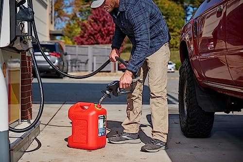 Scepter 5 Gallon SmartControl Gas Can - Spill Proof Fuel Container With Bonus Funnel