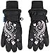 SimpliKids Girl's Waterproof Winter Snowboard Ski Gloves, Black, L(10-12Y)