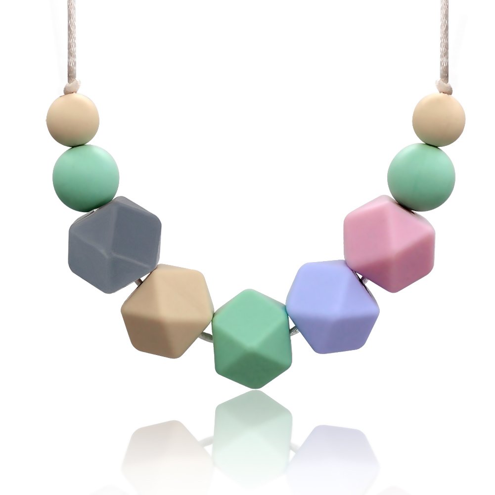 Fulife Collar Mordedor de Lactancia para Bebé Mordedor BPA libre Silicona Antibacetriana