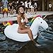 Jasonwell Big Inflatable Unicorn Pool Float Floatie Ride On with Rapid Valves Large Rideable Blow Up Summer Outdoor Swimming Pool Party Lounge Raft Decorations Toys for Kids 79 Inches