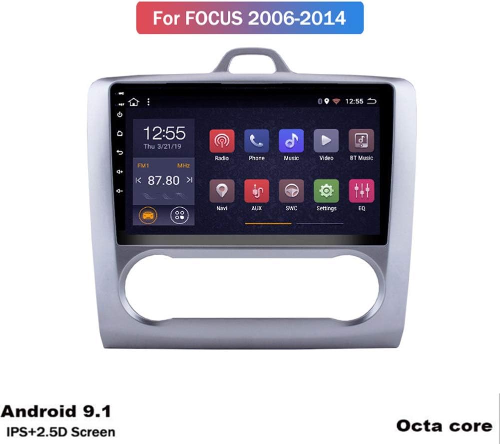 Foof Car GPS Navigation Vehicle GPS Navigation Car System for Focus Exi MT at Mk2 Mk3 2004-2011 Navigator 9 Inch Touch Screen Multimedia Support Hands-Free Calling(Octa core)