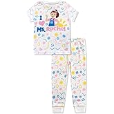 Ms. Rachel 2 Piece Pajama Set - Toddler Girls Boys PJ Set, Short Sleeve Shirt & Pants - Kids Sleepwear Set - Official License