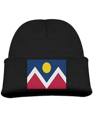 Flag Of Denver Kid's Hats Winter Funny Soft Knit Beanie Cap Children Unisex