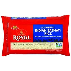 Image of ROYAL, BASMATI RICE, PILLOW PK, Pack of 6, Size 5 LB - No Artificial Ingredients GMO Free Kosher Vegan
