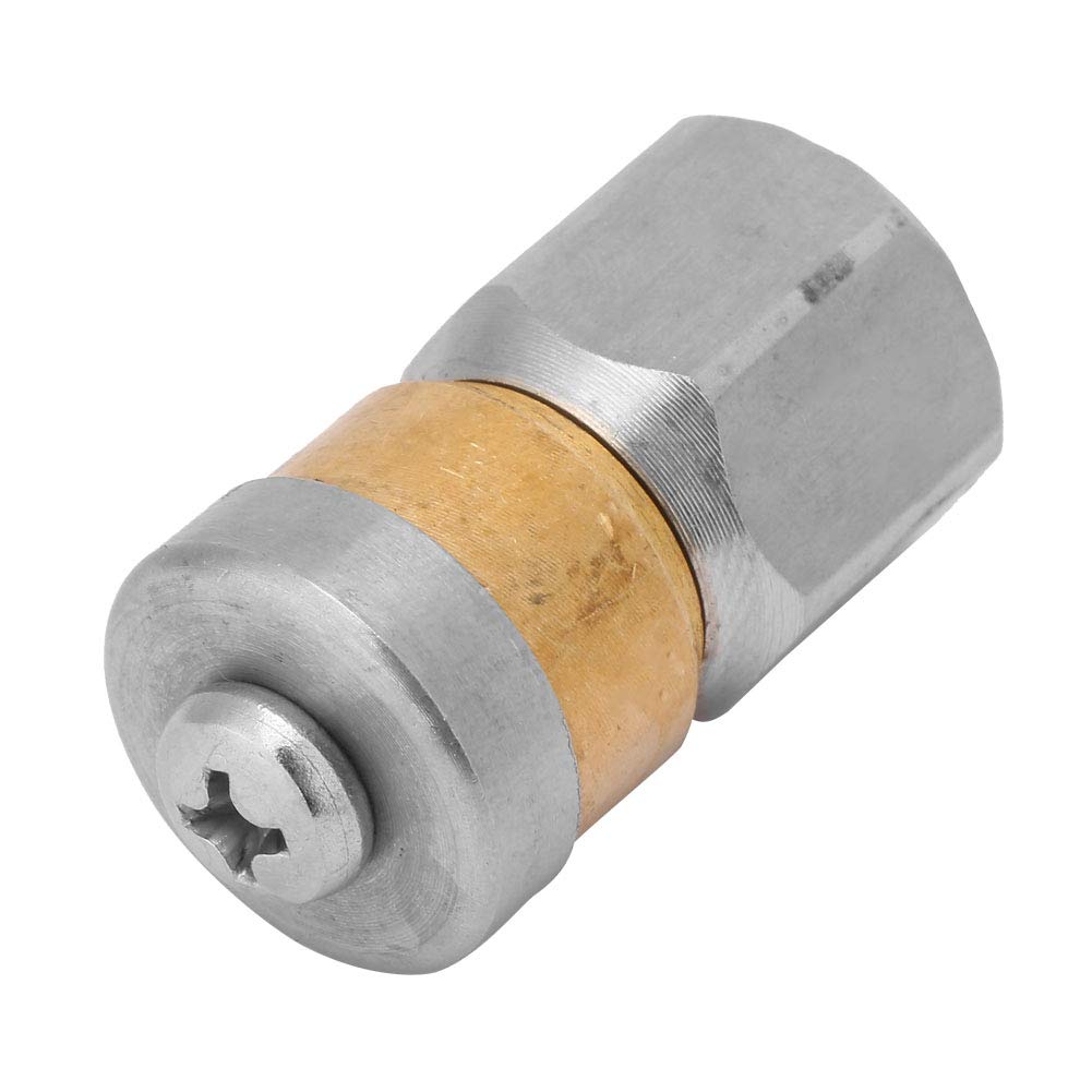 Sewer Jetter Nozzle,1/4-Inch Stainless Steel Pressure Washer Accessories Drain Water Blaster Cleaning Nozzle